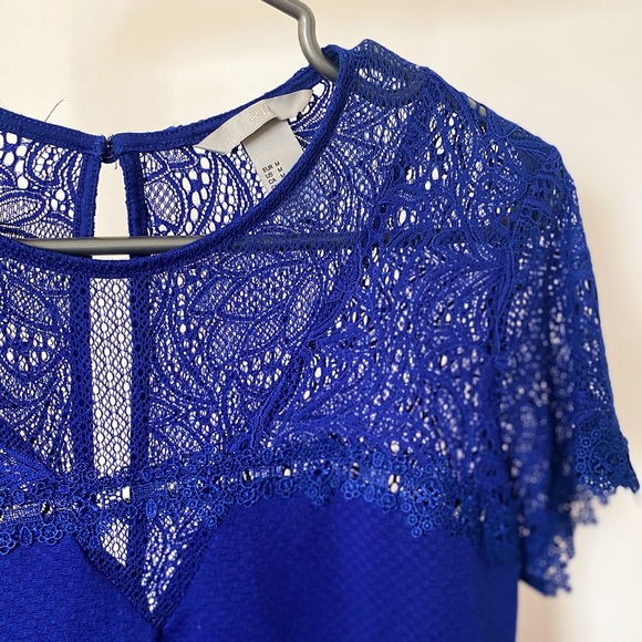 Blue Lace Top - Picture 3 of 4